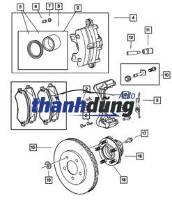 CUPPEN PHANH TRƯỚC TOYOTA CAMRY | AHV40 - Ảnh 3