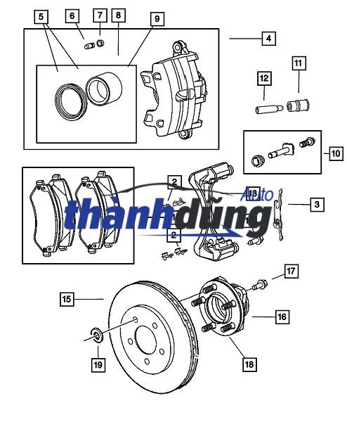 CUPPEN PHANH TRƯỚC TOYOTA CAMRY | AHV40 - Ảnh 3