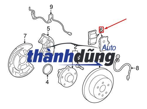 BỐ THẮNG TRƯỚC LEXUS LX470 2001-2007 | 0446560230 - Ảnh 4