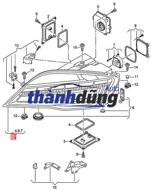 ĐÈN PHA PHỤ KIA BONGO 3 2008 | 921024E100 - Ảnh 3
