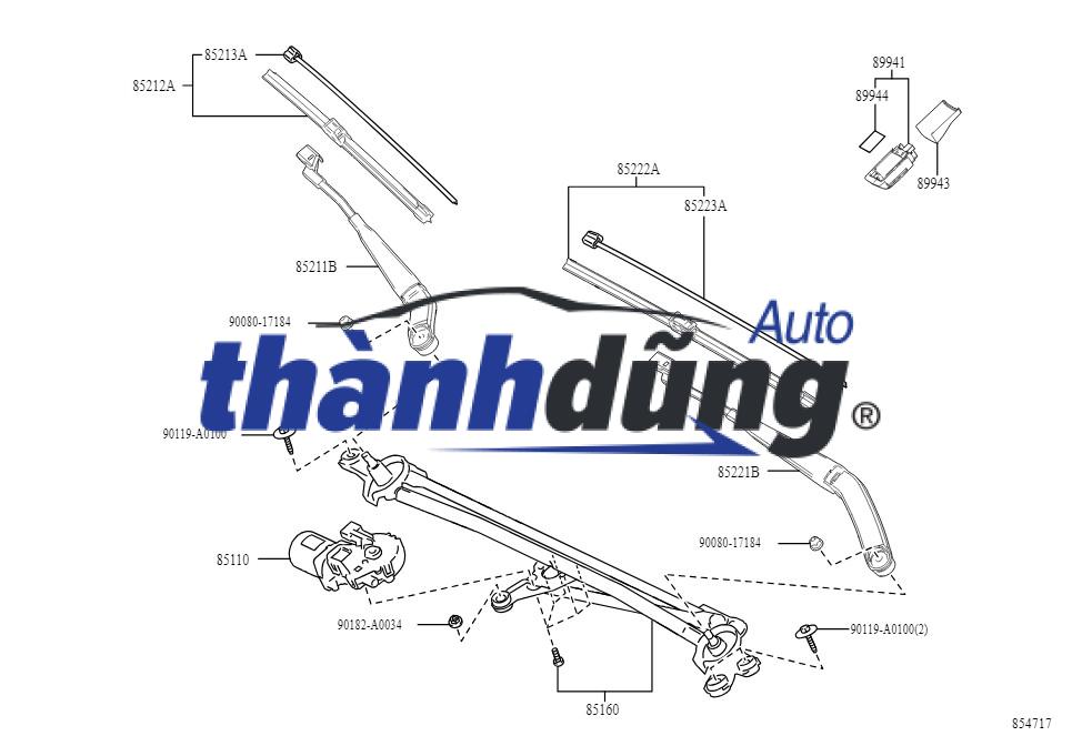 CHỔI GẠT MƯA TRƯỚC FORD RANGER 2012 - Ảnh 4