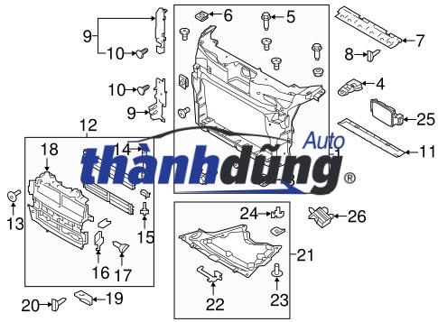 XƯƠNG ĐỠ KÉT NƯỚC HYUNDAI TUCSON 2016 | 64101D3000 - Ảnh 3