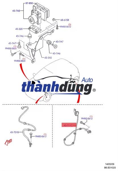 CẢM BIẾN ABS SAU MAZDA 2 | DA9L4371YA - Ảnh 4