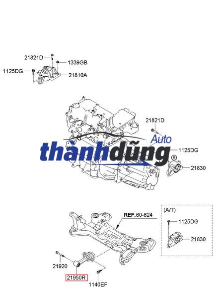 CHÂN MÁY SỐ 8 XE NISSAN TIIDA 2011 | 11350-ED800 - Ảnh 4