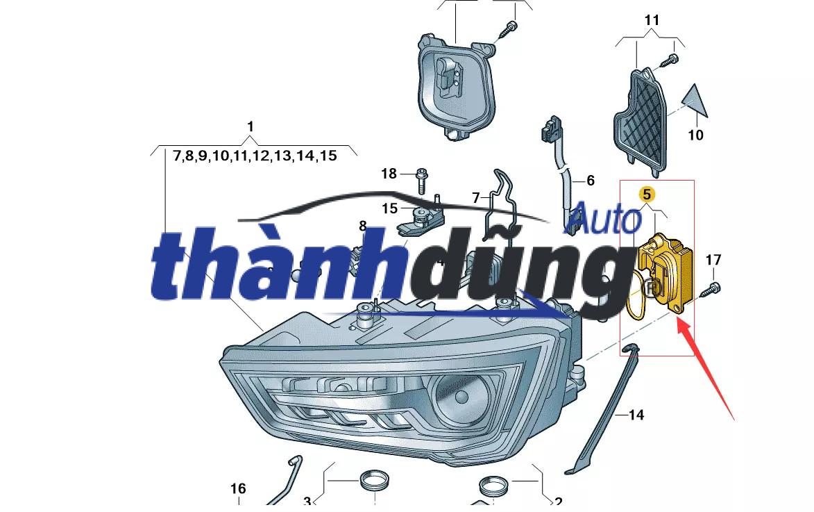 ĐÈN PHA PHẢI XE KIA MORNING 2014 | 921021Y000 - Ảnh 4