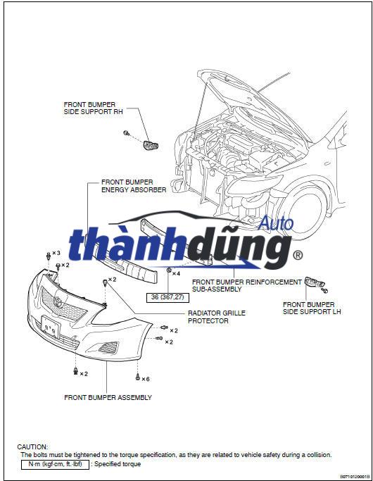 NẮP MÓC KÉO XE TOYOTA CAMRY 2006 - Ảnh 4