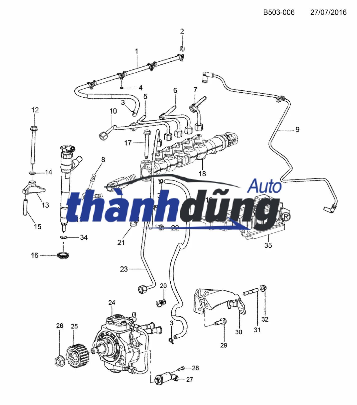 VAN ĐUÔI BƠM CAO ÁP XE KIA K250 | 2823337409 - Ảnh 4