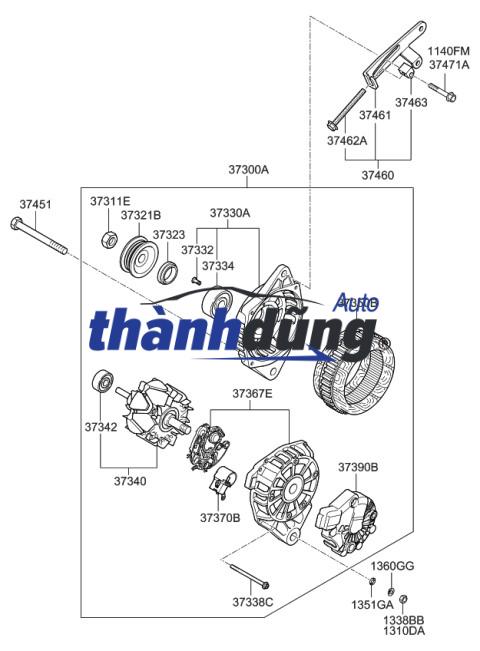 PULY MÁT PHÁT ĐIỆN TOYOTA CAMRY | 274150W021 - Ảnh 3