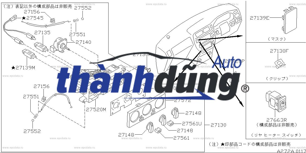 NÚM CHỈNH ĐIỀU HÒA FORD EVEREST 2008 | UB9B61195 - Ảnh 4