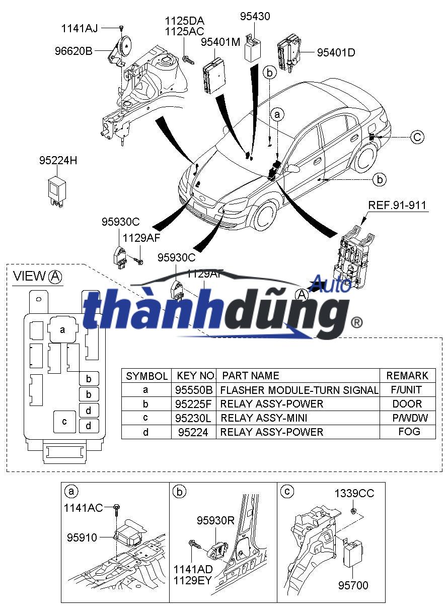 HỘP ĐIỀU KHIỂN ĐIỆN THÂN XE KIA MORNING 2015 | 954001Y103 - Ảnh 4