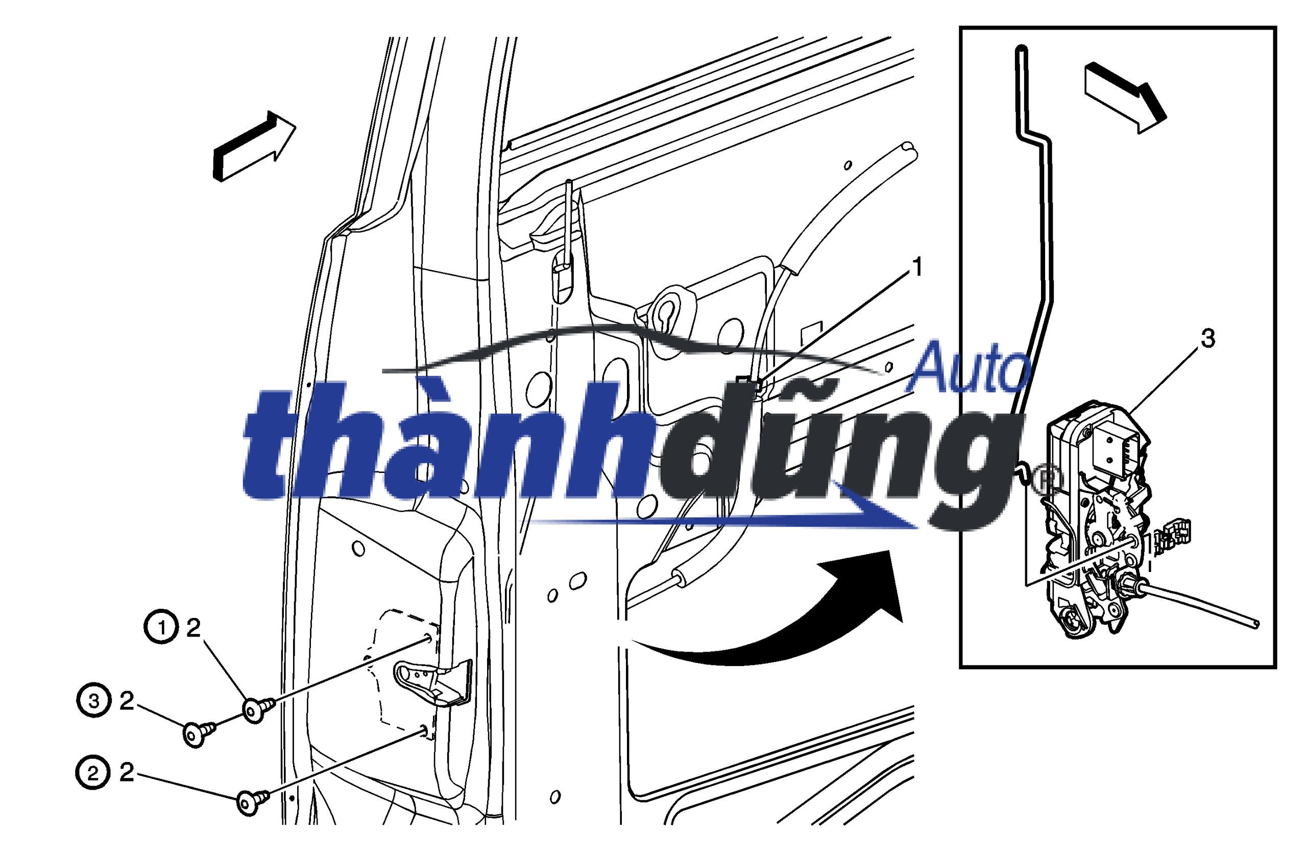 Ổ KHÓA NGẬM CỬA LÙA FORD TRANSIT | YC15B264A00BL - Ảnh 3