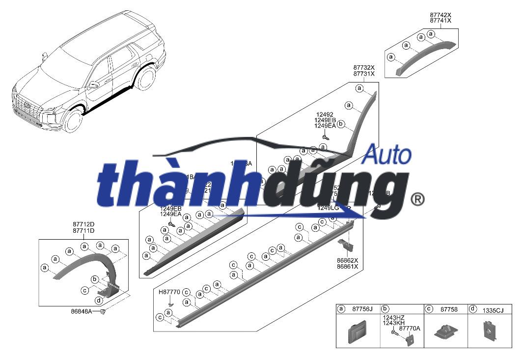 ỐP PHỒNG TAY XE HYUNDAI SANTAFE 2018 - Ảnh 3
