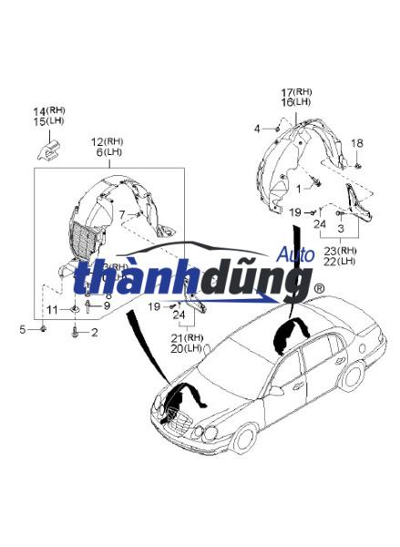 CHẮN BÙN LÒNG DÈ FORD MONDEO 2002 | 4S7116114AA - Ảnh 4
