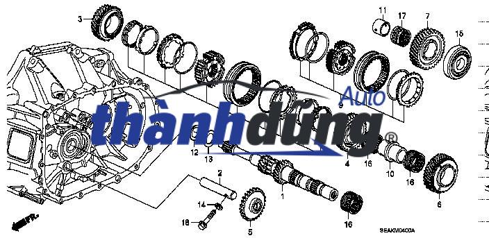 BÁNH RĂNG SỐ LÙI XE HYUNDAI HD65 | 4323047100 - Ảnh 4