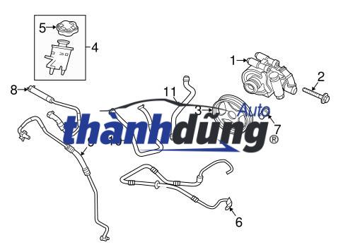 TUY Ô DẦU TỪ BÌNH ĐẾN BƠM TRỢ LỰC CHEVROLET CAPTIVA | 95953094 - Ảnh 3