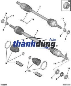 TRỤC LÁP TOYOTA VIOS 2008-2020 | 434100D260 - Ảnh 3