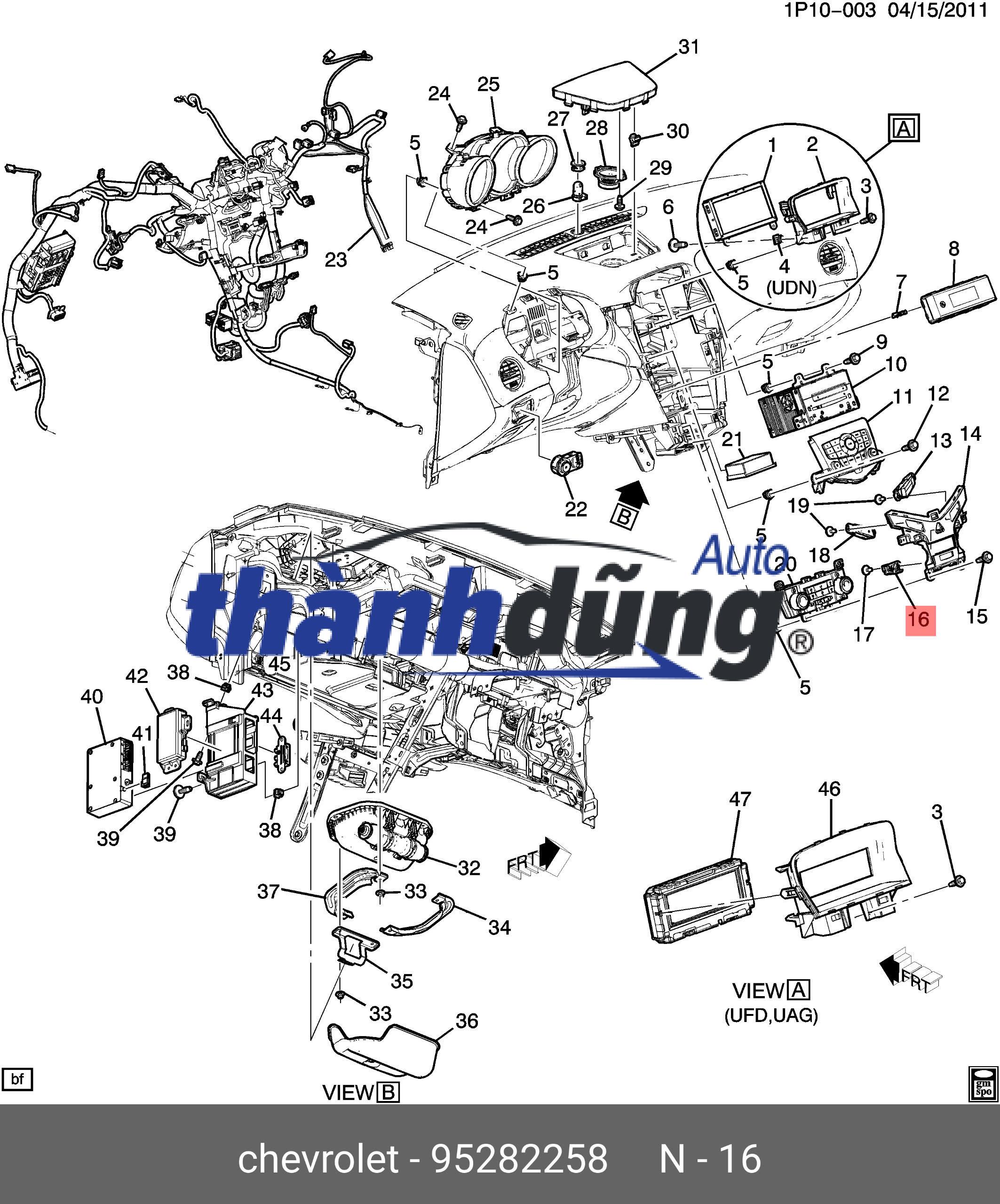 CÔNG TẮC ĐI THẲNG CHEVROLET SPARK 2012 | 95231309 - Ảnh 3