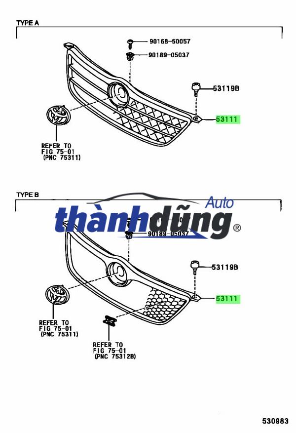 LOGO MẶT CA LĂNG XE MITSUBISHI TRITON | 7415A708 - Ảnh 3