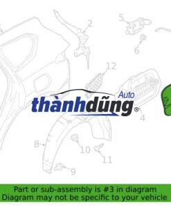 NẮP BÌNH XĂNG NGOÀI XE HYUNDAI SANTAFE 2022 | 69511S1000 - Ảnh 3