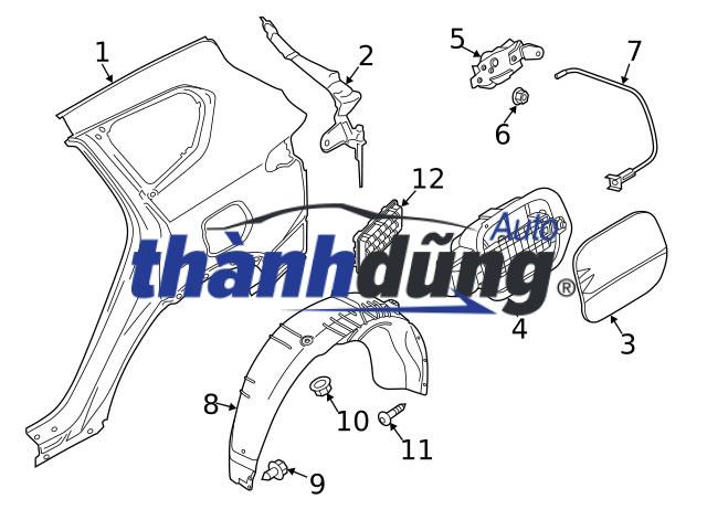 NẮP BÌNH XĂNG NGOÀI XE HYUNDAI SANTAFE 2022 | 69511S1000 - Ảnh 4