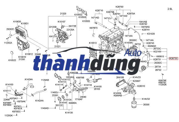 ỐNG HƠI NHỚT THỪA KIA BONGO 3 | 267304X100 - Ảnh 3