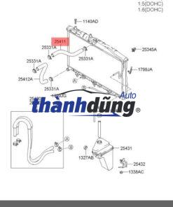 ỐNG NƯỚC TRÊN HYUNDAI I10 2014 | 25414-B4100 - Ảnh 3