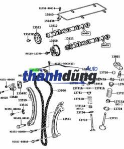 TỲ CAM CONG XE TOYOTA HILUX 2016 | 135590C010 - Ảnh 3