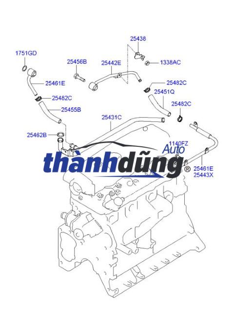 ỐNG NƯỚC SẮT XE SUZUKI SWIFT 2015 | 17830-58M20-000 - Ảnh 4