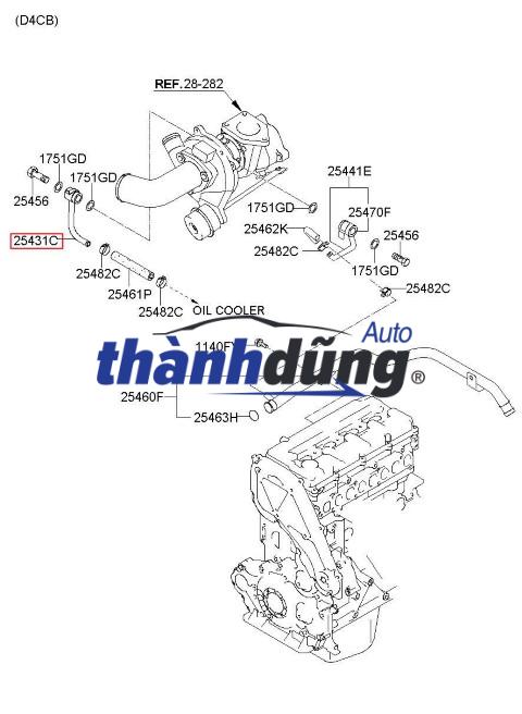 ỐNG NƯỚC VÀO BƠM NƯỚC XE MITSUBISHI PAJERO V31 | MD340949 - Ảnh 3
