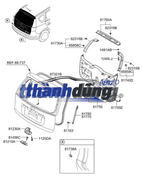 CỤM KHÓA CỬA HẬU FORD ECOSPORT 2013-2020 | CN15A219A65 - Ảnh 5