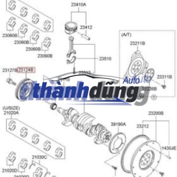 PULY TRỤC CƠ XE KIA FORTE 2010 | 231242B020 - Ảnh 4