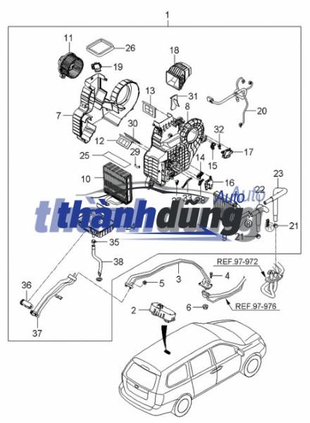 TRỞ QUẠT DÀN LẠNH XE INFINITI QX50 2025 | 27761DF61A - Ảnh 3