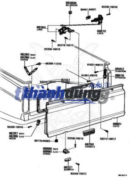 NẮP THÙNG SAU FORD RANGER 2017 | AB392140026AF - Ảnh 3