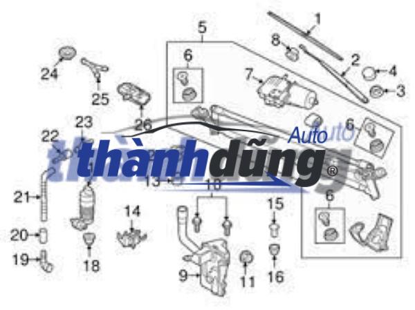 MOTOR GẠT MƯA TRƯỚC XE FAIRY | 02030303003 - Ảnh 4