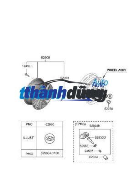 MÂM BÁNH SAU KIA K165 | 529104E570 - Ảnh 4