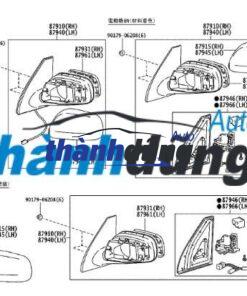 ỐP GƯƠNG CHIẾU HẬU XE FORD RANGER 2021 | AB3Z17D742EF - Ảnh 4