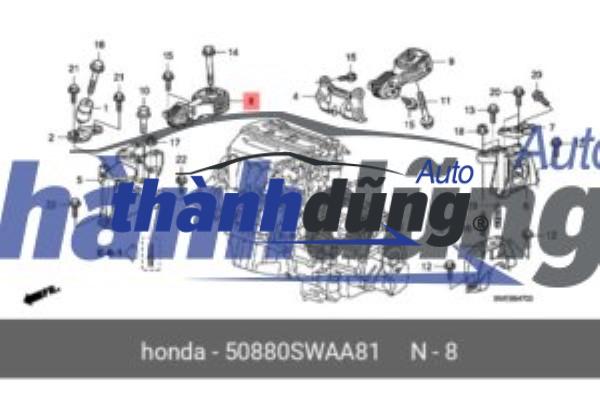 CHÂN MÁY TRƯỚC XE KIA CARENS 2006 | 219102G000 - Ảnh 3