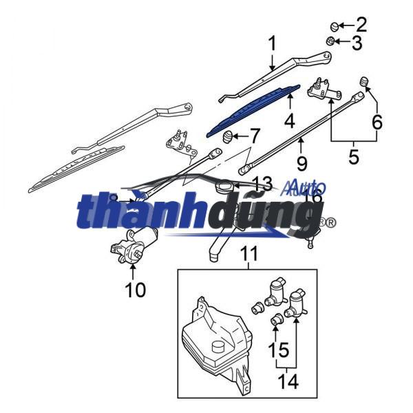 CHỔI GẠT MƯA XE CHEVROLET CAPTIVA 2012 | 95479603 - Ảnh 3
