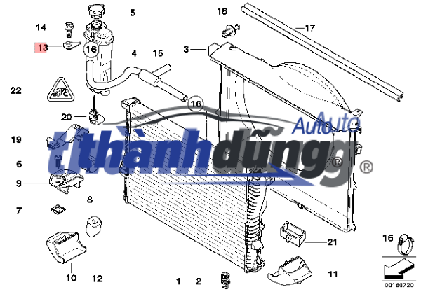 NẮP BÌNH NƯỚC PHỤ DAEWOO LEGANZA 1997-2003 | 94539595 - Ảnh 4
