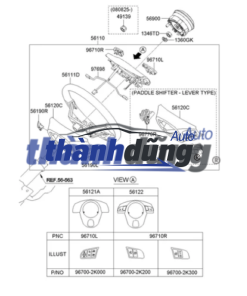 CÔNG TẮC ĐIỀU KHIỂN VÔ LĂNG XE HYUNDAI KONA 2023 | 96710J9020TMT - Ảnh 4