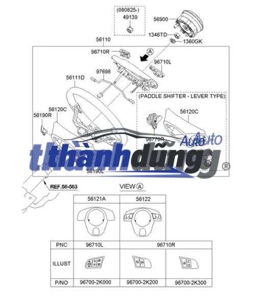 CÔNG TẮC ĐIỀU KHIỂN VÔ LĂNG XE HYUNDAI KONA 2023 | 96710J9020TMT - Ảnh 4