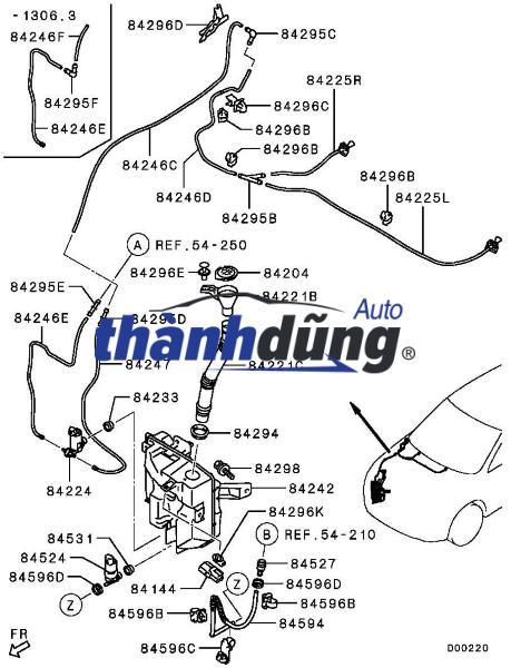 MÔ TƠ BƠM NƯỚC RỬA KÍNH MITSUBISHI XPANDER 2021 | 8260A409 - Ảnh 3