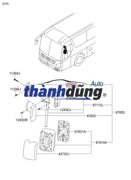 KÍNH (GƯƠNG) CHIẾU HẬU SUZUKI VITARA 2017 | 8470154PA0 - Ảnh 5