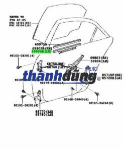THANH RAY TRƯỢT CỬA KÍNH XE TOYOTA CAMRY | 6990633020 - Ảnh 4
