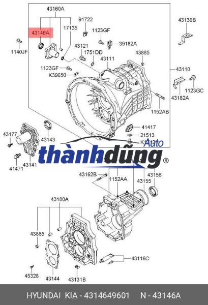 PHỚT CẦN ĐI SỐ HYUNDAI LIBERO 1997-2006 | 4314649601 - Ảnh 5