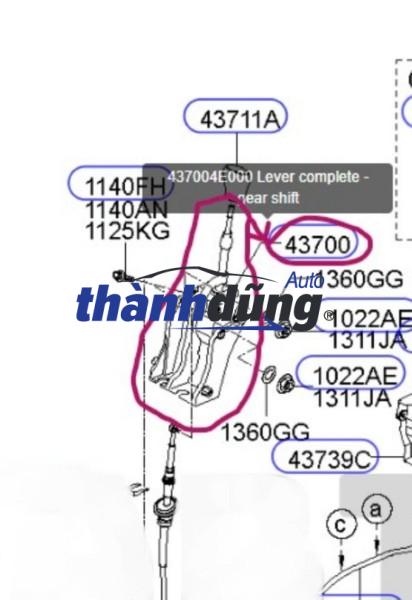 CỤM CẦN ĐI SỐ XE HYUNDAI MIGHTY N250 2022 | 437105R000 - Ảnh 5