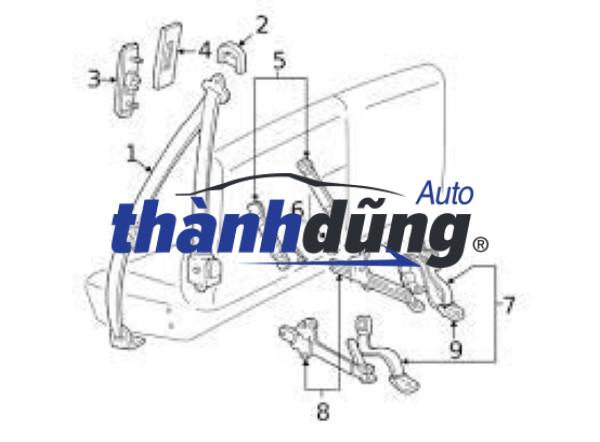 DÂY SEAT BELT AN TOÀN TRƯỚC TRÁI FORD RANGER | EB3Z26611B08AD - Ảnh 5