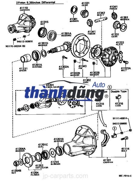 BÔ VI SAI CẦU SAU XE SUZUKI APV G161 2014 | 4147261J00 - Ảnh 5