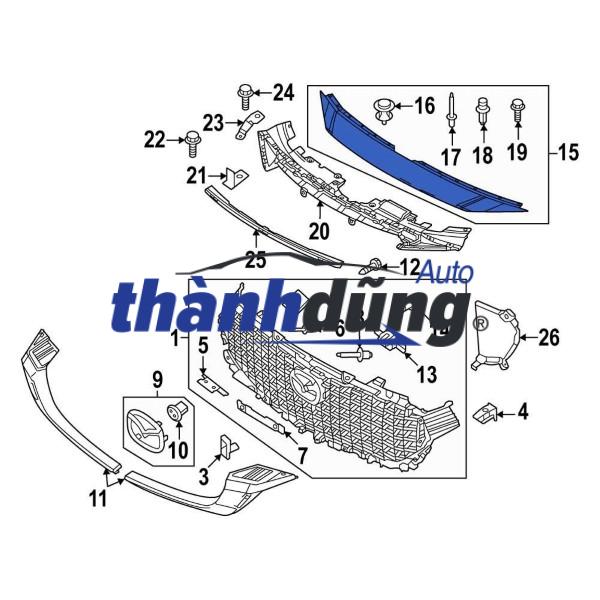 NẮP ĐẬY LƯỚI GIÓ CẢN TRƯỚC XE MAZDA 2 2021 | DHN350M32A - Ảnh 5