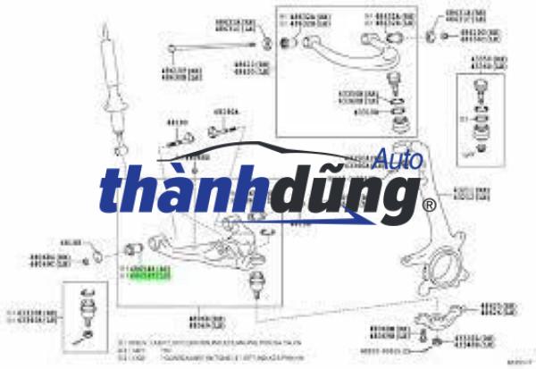 CAO SU CÀNG A NHỎ XE TOYOTA HILUX 2011 | 486540K040 - Ảnh 4